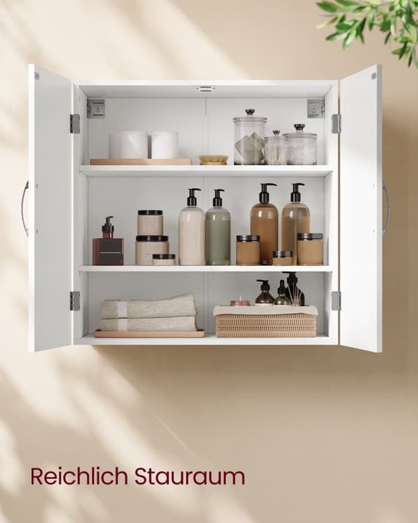 Rootz Badeværelsesskab - MDF Opbevaringsenhed - Organizer - Pladsbesparende - 30cm x 60cm x 60cm