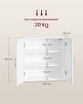 Miniatyrbillede 6 af 7: Rootz Badeværelsesskab - MDF Opbevaringsenhed - Organizer - Pladsbesparende - 30cm x 60cm x 60cm