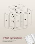 Miniatyrbillede 7 af 7: Rootz Badeværelsesskab - MDF Opbevaringsenhed - Organizer - Pladsbesparende - 30cm x 60cm x 60cm