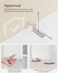 Miniatyrbillede 6 af 6: Rootz Classic White Badeværelsesskab - Opbevaringsenhed - MDF møbel - 10 kg bæreevne - 30 cm x 30 cm x 170 cm