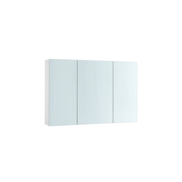 Rootz White Badrumsskåp - Förvaringsenhet - Väggmonterat skåp - Spånskiva & Glas - 15cm x 90cm x 60cm - 30kg Kapacitet