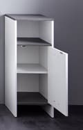 Miniatyrbild 3 av 4: trendteam smart living spegelskåp med gott om förvaringsutrymme, vit/rök silver, 32 x 82 x 99 cm