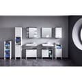 Miniatyrbild 4 av 4: trendteam smart living spegelskåp med gott om förvaringsutrymme, vit/rök silver, 32 x 82 x 99 cm