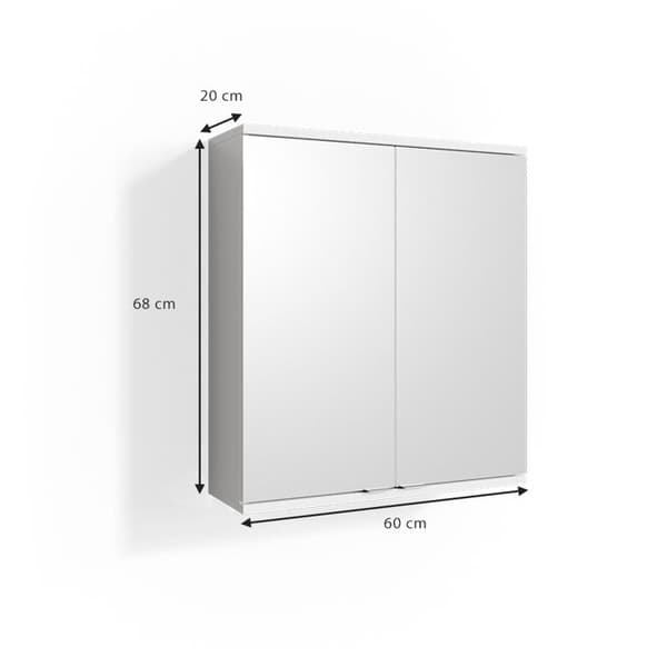 Toalettsskåp Roy, 60x68cm, Vit, Vit, Vicco