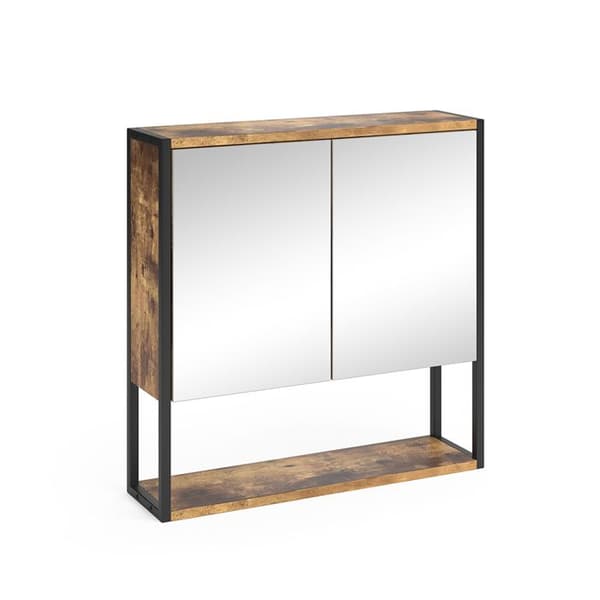 Fyrk toalett skåp, 60x60.6cm, Antikt trä, Svart, Vicco