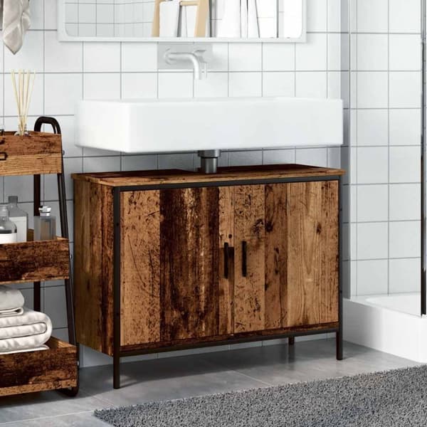 vidaXL Servantskap gammelt tre 80x30x60 cm konstruert tre
