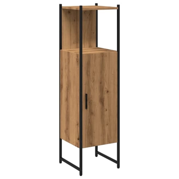 vidaXL Badrumsskåp ek 33x33x120,5 cm konstruerat trä