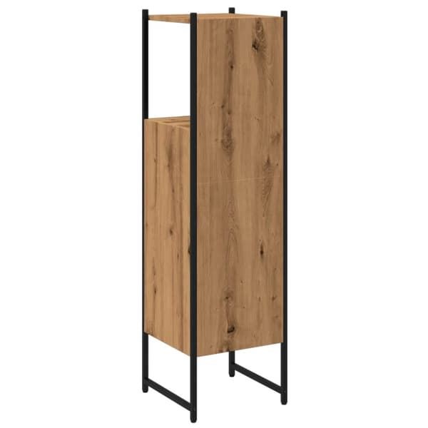 vidaXL Badrumsskåp ek 33x33x120,5 cm konstruerat trä