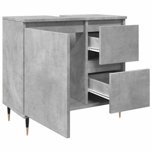 vidaXL Badrumsskåp betonggrå 65x33x60 cm konstruerat trä