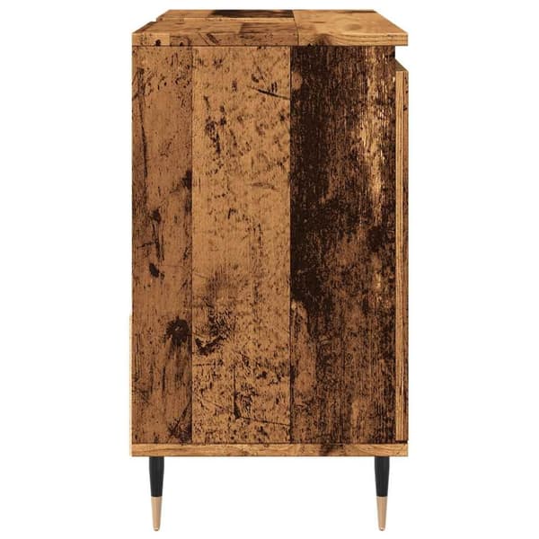 vidaXL badeværelsesskab 65x33x60 cm konstrueret træ antikt træ
