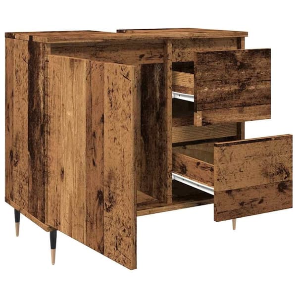 vidaXL Baderomsskap gammelt tre 65x33x60 cm konstruert tre