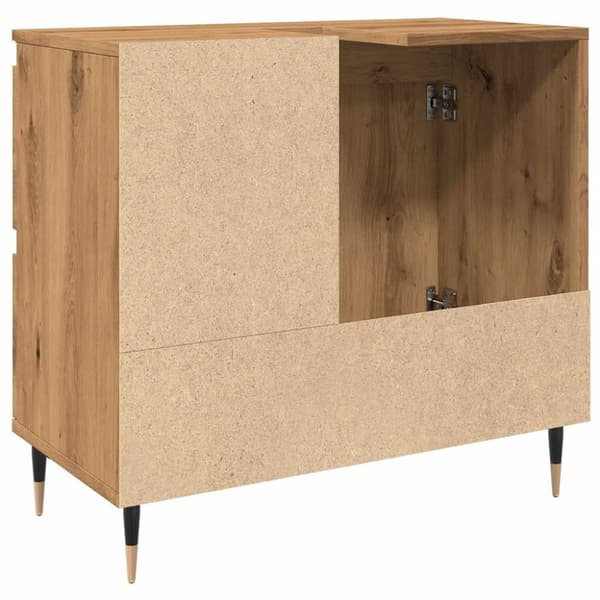 vidaXL Badrumsskåp artisan ek 65x33x60 cm konstruerat trä