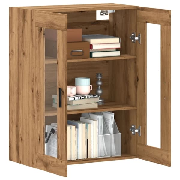 vidaXL Veggskap artisan eik 69,5x34x90 cm