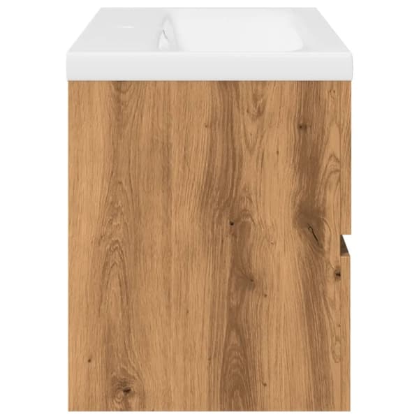 vidaXL Servantskap med innebygd kum artisan eik