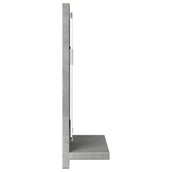 vidaXL Baderomshylle med speil betonggrå 60x11x37 cm konstruert tre