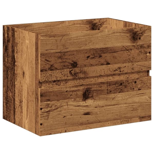 vidaXL underskab med indbygget håndvask 61x39,5x49 cm antikt træ