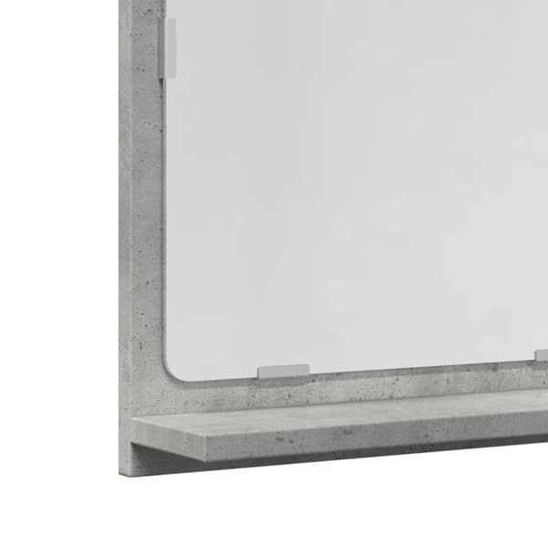 vidaXL badeværelsesskab med spejl 60x11x37 cm konstrueret træ betongrå