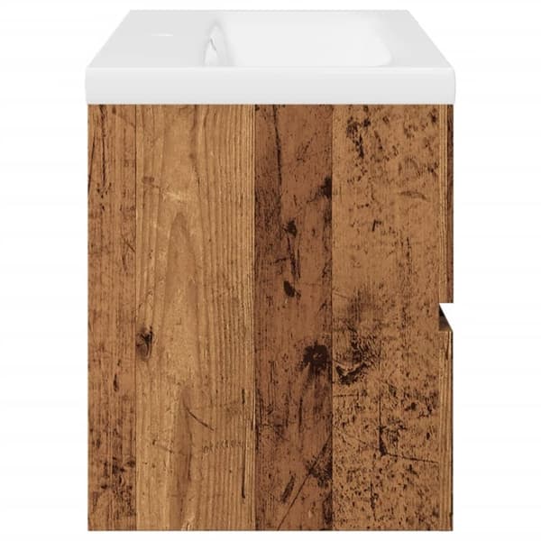 vidaXL underskab med indbygget håndvask 81x39,5x49 cm antikt træ