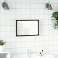 Miniatyrbilde 5 av 11: vidaXL Baderomsspeil med LED brun eik 60x8,5x38 cm konstruert tre