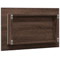 Miniatyrbilde 9 av 11: vidaXL Baderomsspeil med LED brun eik 60x8,5x38 cm konstruert tre