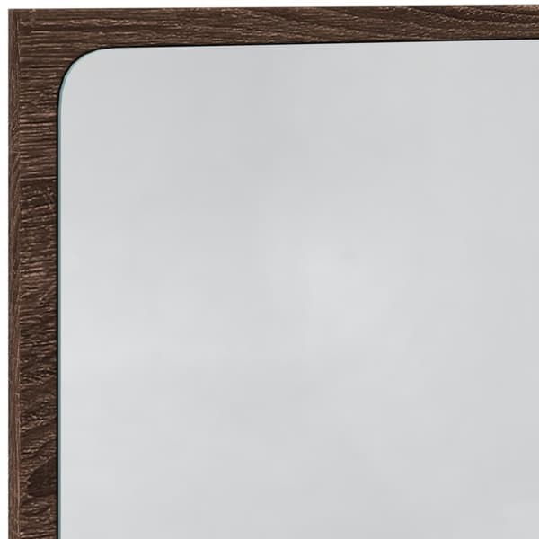vidaXL Baderomsspeil med LED brun eik 60x8,5x38 cm konstruert tre