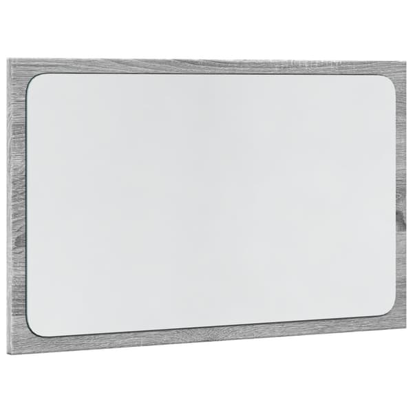 vidaXL Badrumsspegel med LED grå sonoma 60x8,5x38 cm konstruerat trä