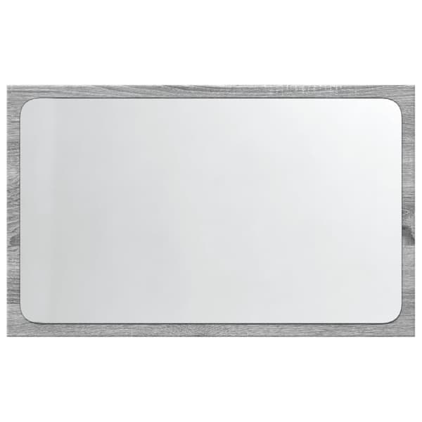 vidaXL Badrumsspegel med LED grå sonoma 60x8,5x38 cm konstruerat trä