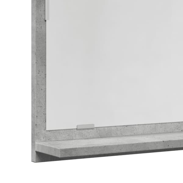 vidaXL Kylpyhuoneen peilikaappi betoninharmaa 90x11x37 cm tekninen puu