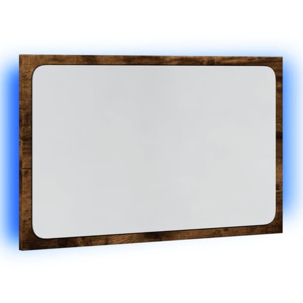 vidaXL Baderomsspeil med LED sonoma eik 60x8,5x38 cm konstruert tre