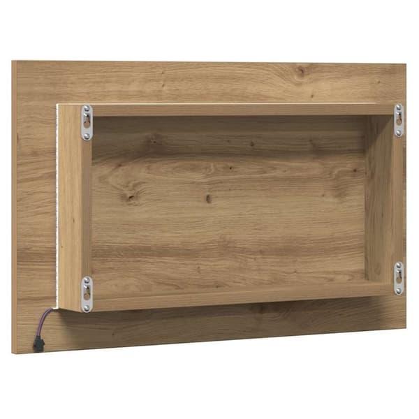 vidaXL badeværelsesspejl med LED-lys 60x8,5x38 cm kunsteg