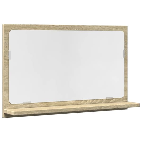 vidaXL Kylpyhuoneen peilikaappi Sonoma-tammi 60x11x37 cm tekninen puu