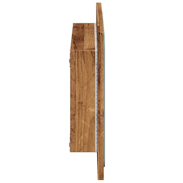 vidaXL Baderomsspeil med LED-lys betonggrå 60x8,5x38 cm