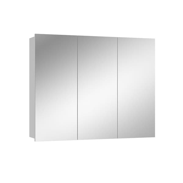 Sola badrumsskåp, 100x79.8 cm med 3 dörrar, Vit, Vit, Vicco