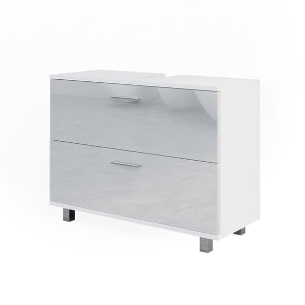 Meuble under sink simple Ilias, 33x60.8cm, Vit högglans, Vicco