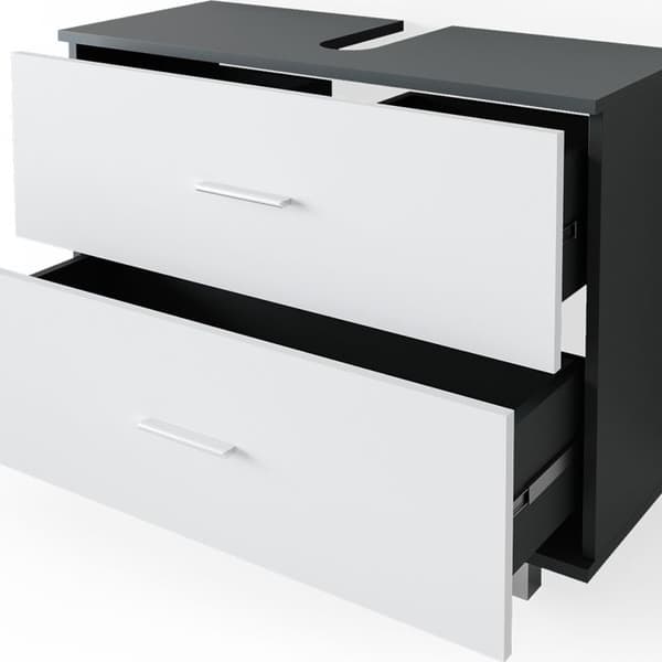 Enkel Ilias underskåp, 80x60,8 cm, Antracit/vit, Vit, Vicco