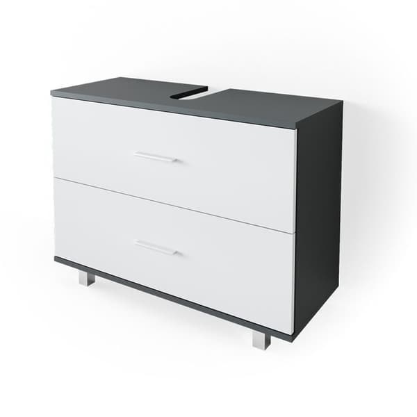 Enkel Ilias underskåp, 80x60,8 cm, Antracit/vit, Vit, Vicco