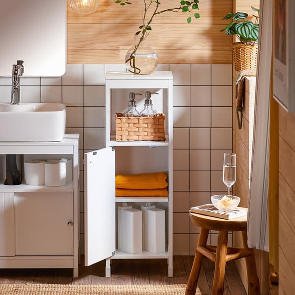 SoBuy Kylpyhuonekaappi Kylpyhuoneen hylly BZR186-W