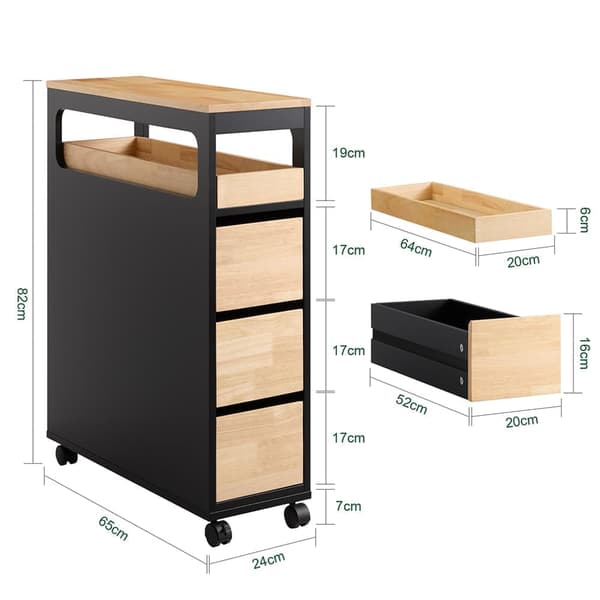 SoBuy Kapea kaappi WC paperiteline kylpyhuone kaappi Hyllykokonaisuus BZR54-SCH