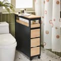 Pikkukuva 1 / 7: SoBuy Kapea kaappi WC paperiteline kylpyhuone kaappi Hyllykokonaisuus BZR54-SCH
