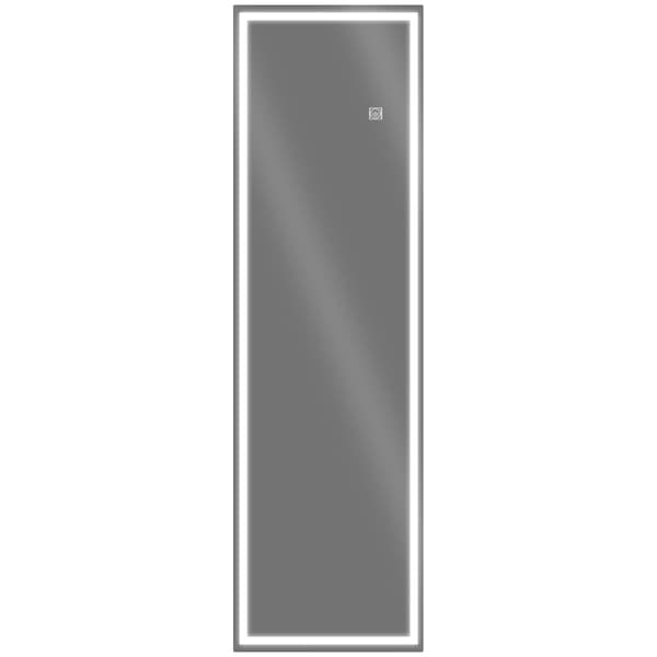 Rootz vægspejl i fuld længde - LED-oplyst spejl - Dressingspejl - Justerbar lysstyrke - 40 cm x 2,9 cm x 120 cm
