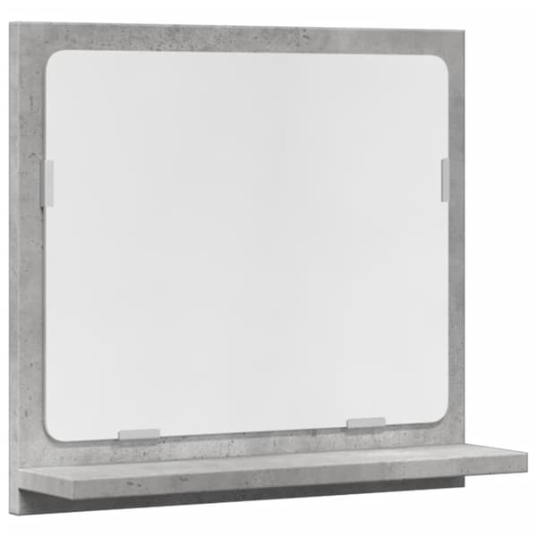 Spegelskåp för badrum betonggrå 40x11x37 cm konstruerat trä