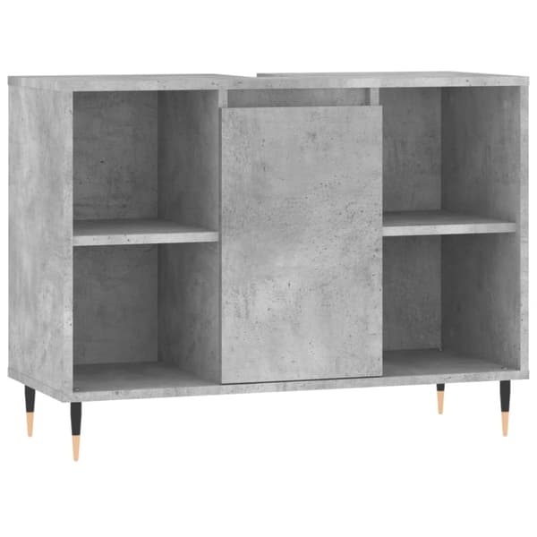 Badrumsskåp betonggrå 80x33x60 cm konstruerat trä
