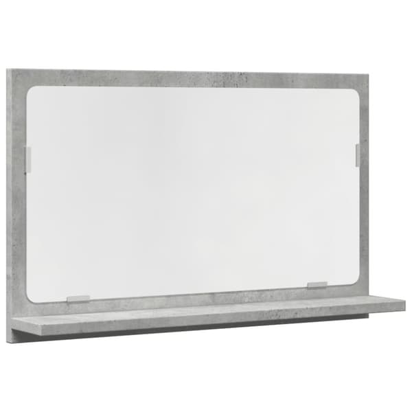 Spegelskåp för badrum betonggrå 60x11x37 cm konstruerat trä