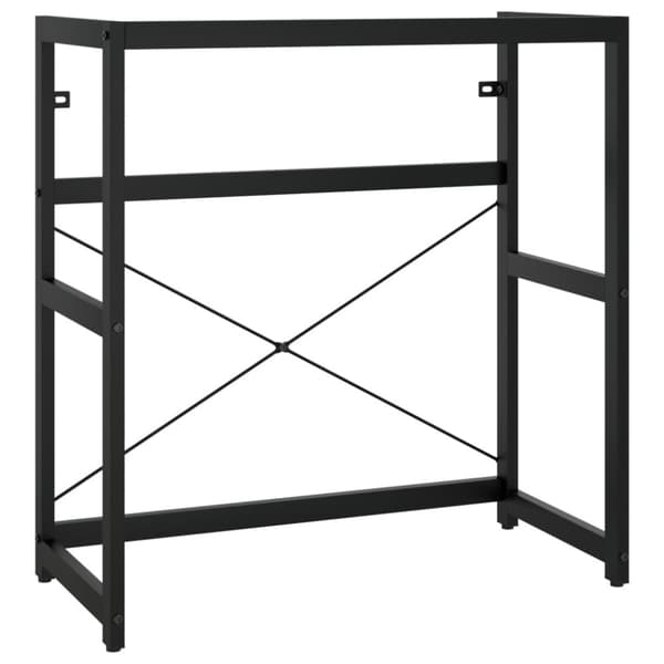 Ram för tvättställ svart 79x38x83 cm järn