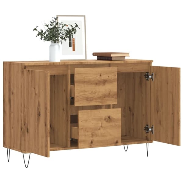 vidaXL Skjenk artisan eik 104x35x70 cm konstruert tre