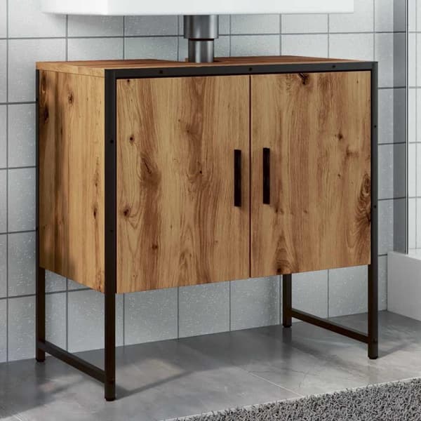 Tvättställsskåp artisan ek 60x33x60 cm konstruerat trä