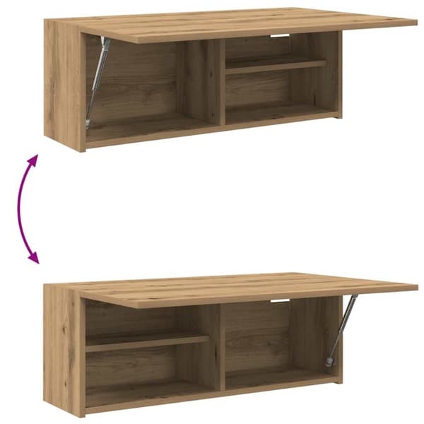 vidaXL Veggskap til baderom artisan eik 80x25x30 cm konstruert tre