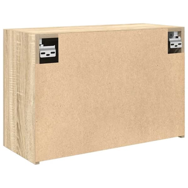 vidaXL væghængt badeværelsesskab 60x25x40 cm konstrueret træ sonoma-eg