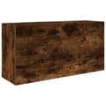Miniatyrbillede 1 af 2: vidaXL væghængt badeværelsesskab 80x25x40 cm konstrueret træ røget eg