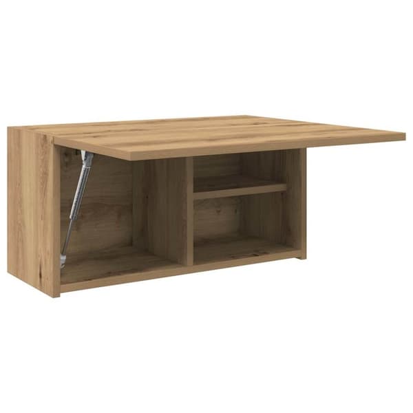 vidaXL væghængt badeværelsesskab 60x25x30 cm konstrueret træ kunsteg